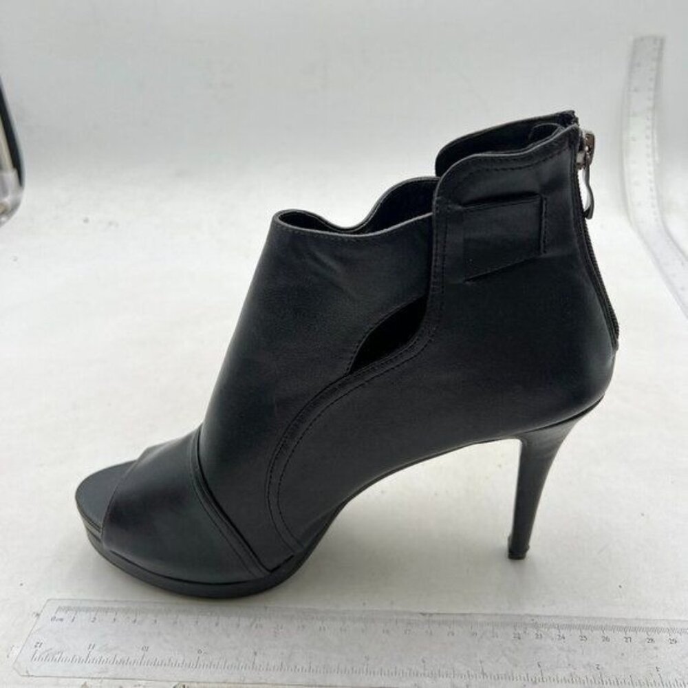Women's Peep-Toe Sandals Stiletto High Heels Platform Summer Booties Black Shoes